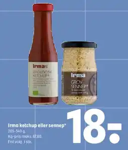 Coop 365 Irma ketchup eller sennep tilbud