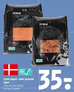 Coop 365 Irma røget- eller gravad laks tilbud