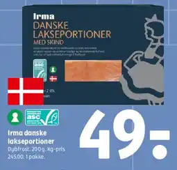 Coop 365 Irma danske lakseportioner med skind tilbud
