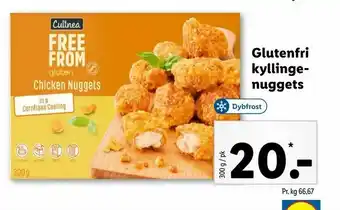 Let-Køb Glutenfri kyllinge- nuggets tilbud