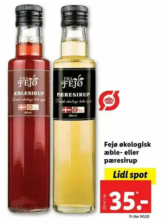 Let-Køb Fejø økologisk æble- eller pæresirup tilbud