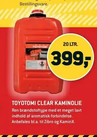 XL-BYG Toyotomi clear kaminolie tilbud