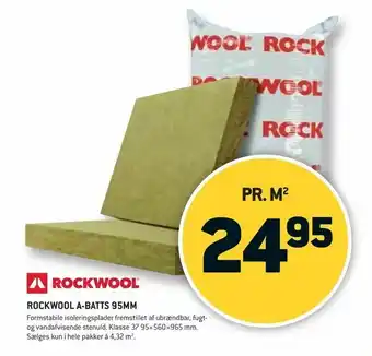 Rockwool a-batts 95mm