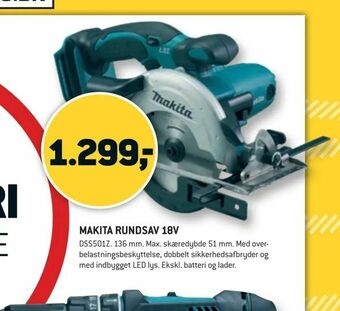 XL-BYG Makita rundsav 18v tilbud