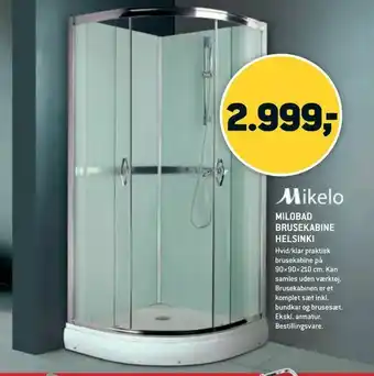 XL-BYG Milobad brusekabine helsinki tilbud