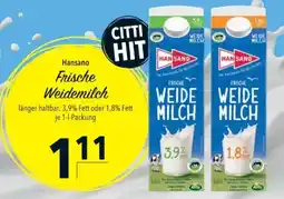 Citti HANSANO Frische weidemilch tilbud
