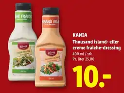 Lidl KANIA Thousand island- eller creme fraiche-dressing tilbud