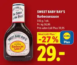 Lidl SWEET BABY RAY'S Barbecuesauce tilbud