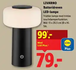Lidl LIVARNO Batteridreven LED-lampe tilbud