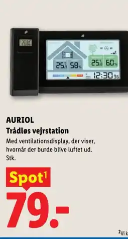 Lidl AURIOL Trådløs vejrstation tilbud