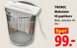 Lidl TRONIC Makulator til papirkurv tilbud