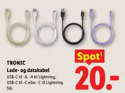 Lidl TRONIC Lade- og datakabel tilbud