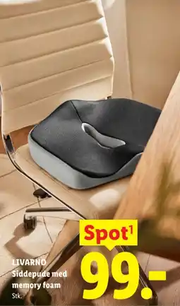 Lidl LIVARNO Siddepude med memory foam tilbud
