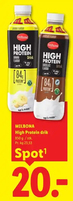 Lidl MILBONA High Protein drik tilbud