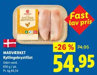 Lidl MADVÆRKET Kyllingebrystfilet tilbud