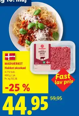 Lidl MADVÆRKET Hakket oksekød tilbud