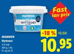 Lidl MAMMEN Hytteost tilbud