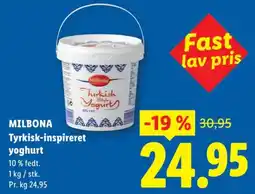 Lidl MILBONA Tyrkisk-inspireret yoghurt tilbud
