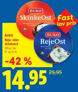 Lidl BUKO Reje- eller skinkeost tilbud