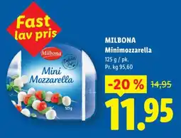 Lidl MILBONA Minimozzarella tilbud