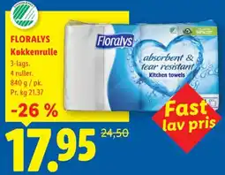 Lidl FLORALYS Køkkenrulle tilbud