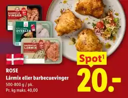 Lidl ROSE Lȧrmix eller barbecuevinger tilbud