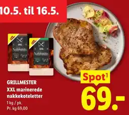 Lidl GRILLMESTER XXL marinerede nakkekoteletter tilbud