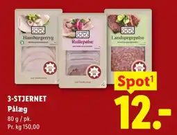 Lidl 3-STJERNET Pålæg tilbud