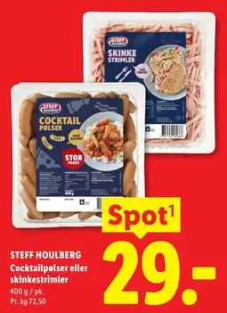 Lidl STEFF HOULBERG Cocktailpølser eller skinkestrimler tilbud