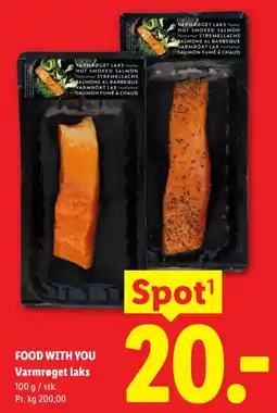 Lidl FOOD WITH YOU Varmrøget laks tilbud