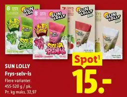Lidl SUN LOLLY Frys-selv-is tilbud