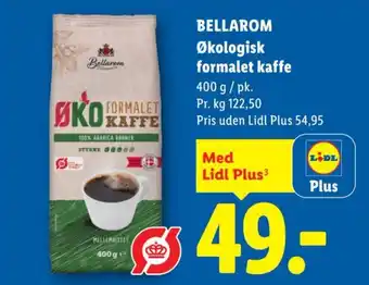 Lidl BELLAROM Økologisk formalet kaffe tilbud
