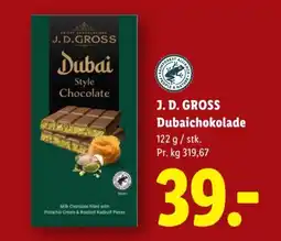 Lidl J. D. GROSS Dubaichokolade tilbud