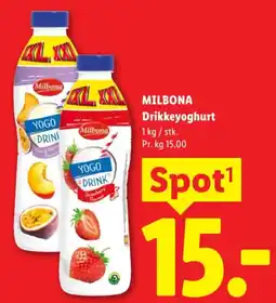 Lidl MILBONA Drikkeyoghurt tilbud
