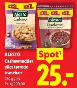 Lidl ALESTO Cashewnødder eller tørrede tranebær tilbud