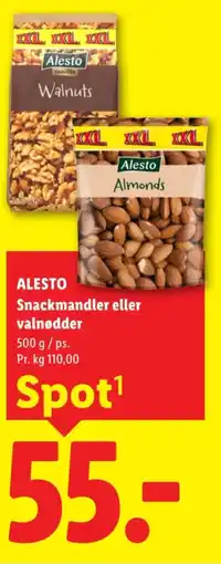 Lidl ALESTO Snackmandler eller valnødder tilbud