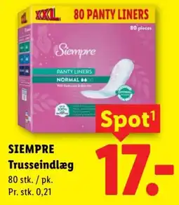 Lidl SIEMPRE Trusseindlæg tilbud