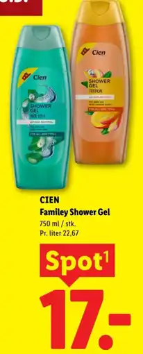 Lidl CIEN Familey Shower Gel tilbud