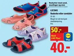 Lidl LICENS Badesko eller sandaler tilbud