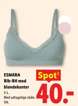 Lidl ESMARA Rib-BH med blondekanter tilbud