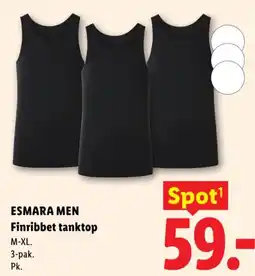 Lidl ESMARA MEN Finribbet tanktop tilbud
