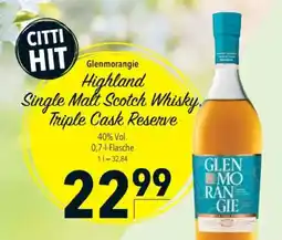 Citti GLENMORANGIE Highland single malt scotch whisky triple cask reserve tilbud