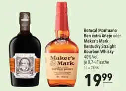 Citti Botucal mantuano ron extra añejo oder maker's mark kentucky straight bourbon whisky tilbud