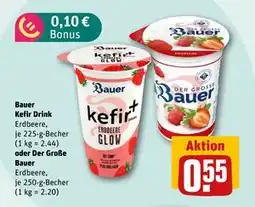 REWE DE Bauer Kefir Drink oder Der Große Bauer, EUR 0.55 tilbud