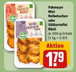 REWE DE Pahmeyer Mini Reibekuchen oder Süßkartoffel Rösti, EUR 1.79 tilbud