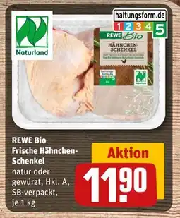 REWE DE REWE Bio Frische Hähnchen-Schenkel, EUR 11.9 tilbud