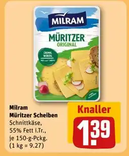 REWE DE Milram Müritzer Scheiben, EUR 1.39 tilbud