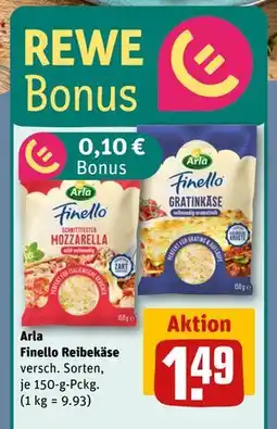 REWE DE Arla Finello Reibekäse, EUR 1.49 tilbud