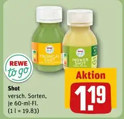 REWE DE Shot, EUR 1.19 tilbud