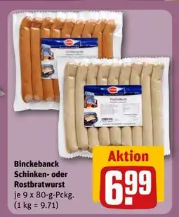 REWE DE Binckebanck Schinken- oder Rostbratwurst, EUR 6.99 tilbud